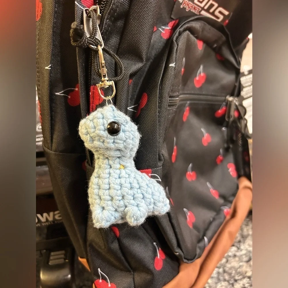 Tiny Dinosaur Pet Crochet | Color: blue | Homemade | New